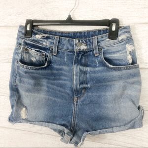 Carmar high rise denim shorts